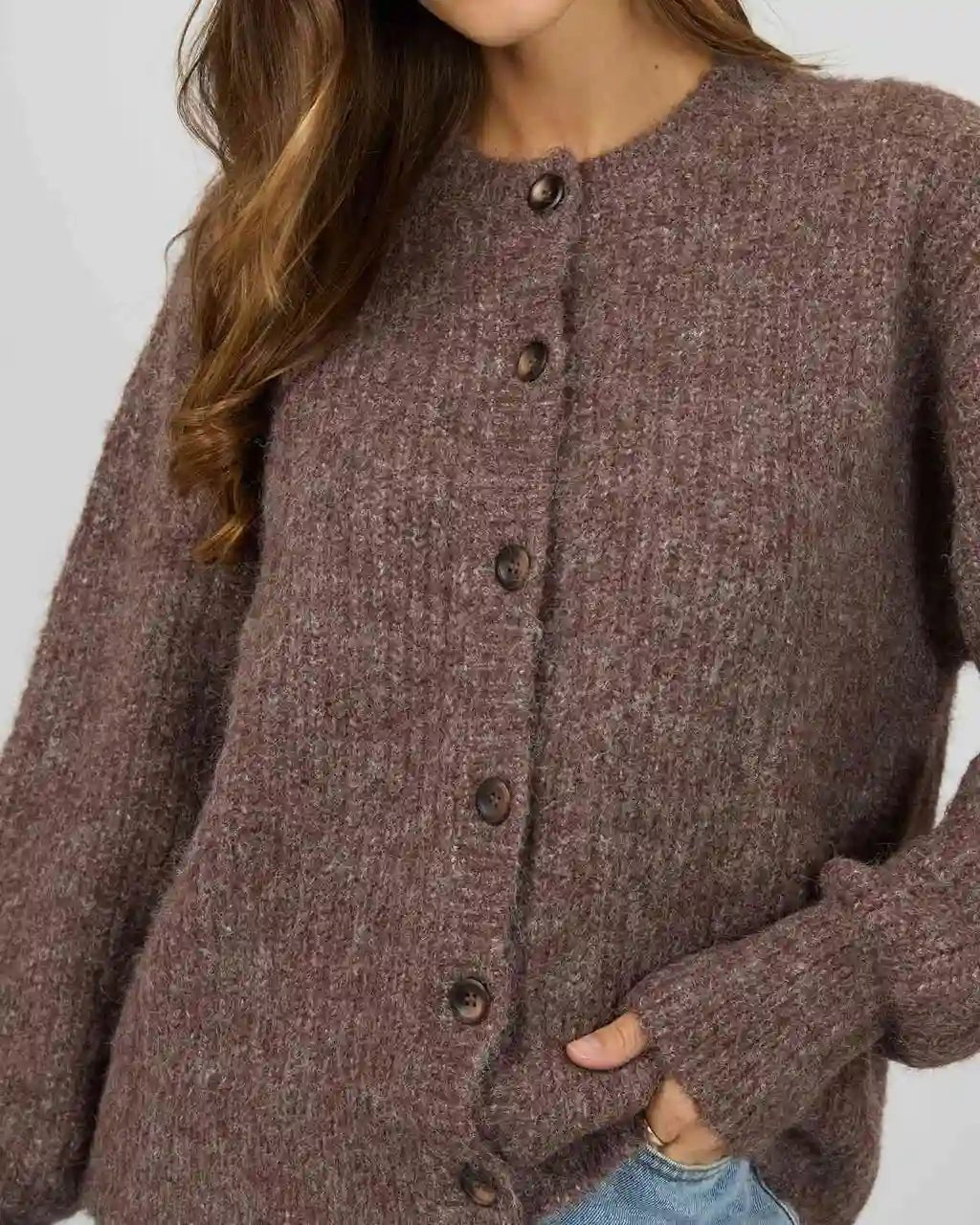 Bonni Knit Cardigan - Cherry - Chillis & More NZ