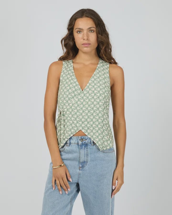Bonnie Tie Top - Print - Chillis & More NZ