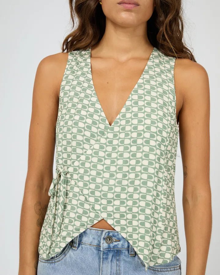 Bonnie Tie Top - Print - Chillis & More NZ