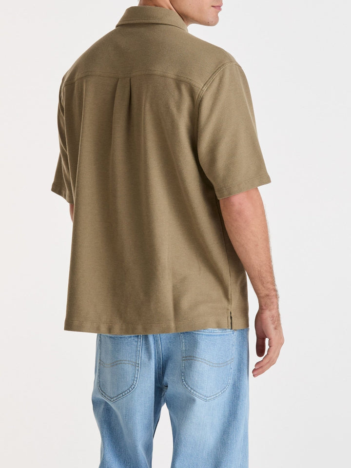 Boxcutter Knit Shirt - Dark Sage - Chillis & More NZ