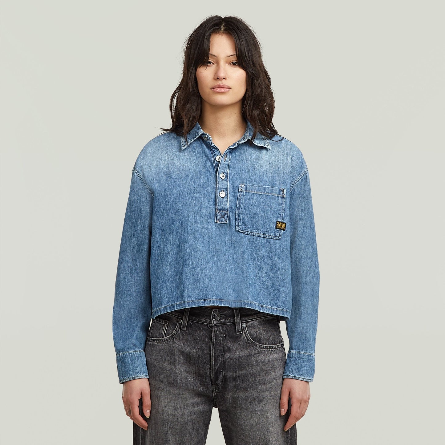 Boxy Day Shirt - Faded Isles Blue - Chillis & More NZ