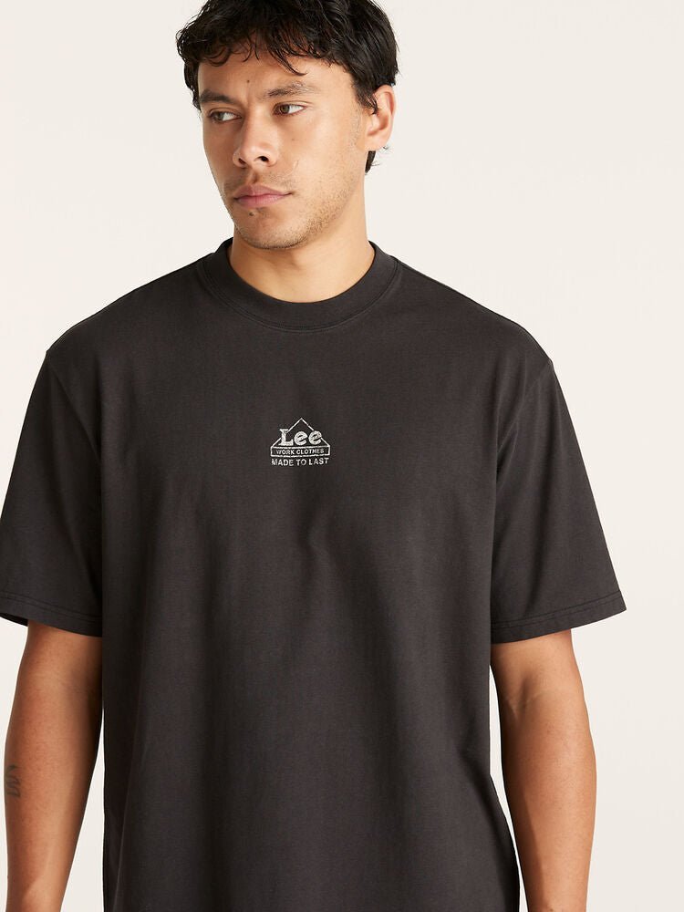 Business Card Baggy Tee - Worn Black - Chillis & More NZ