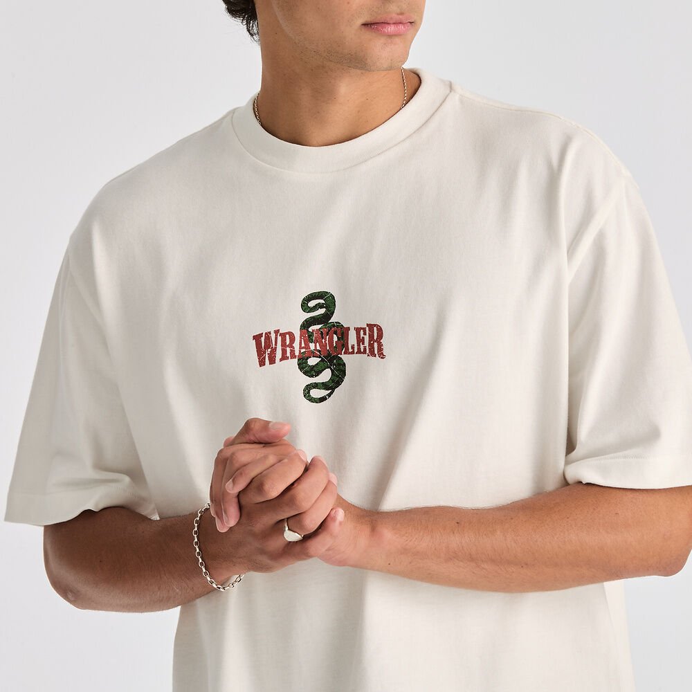 Cactus Cowboy Boxcar Tee - Vintage White - Chillis & More NZ