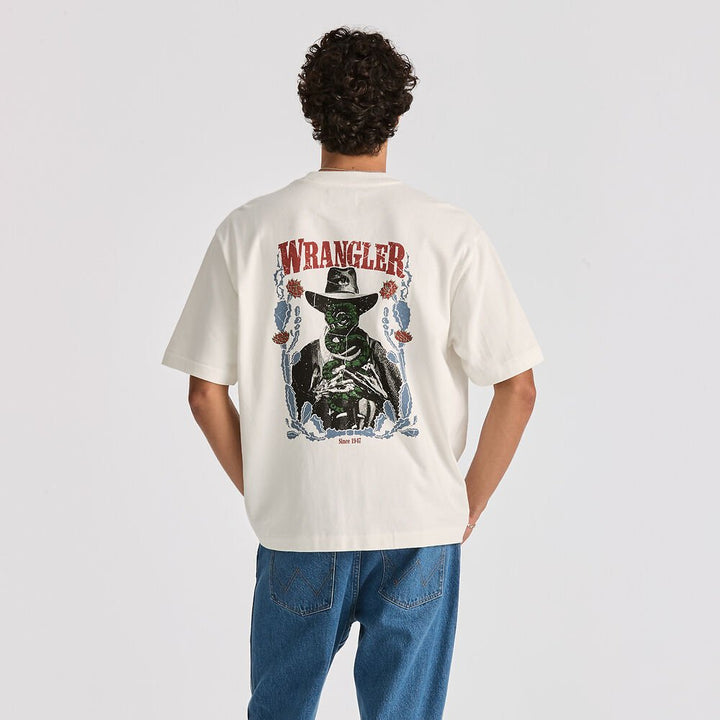 Cactus Cowboy Boxcar Tee - Vintage White - Chillis & More NZ