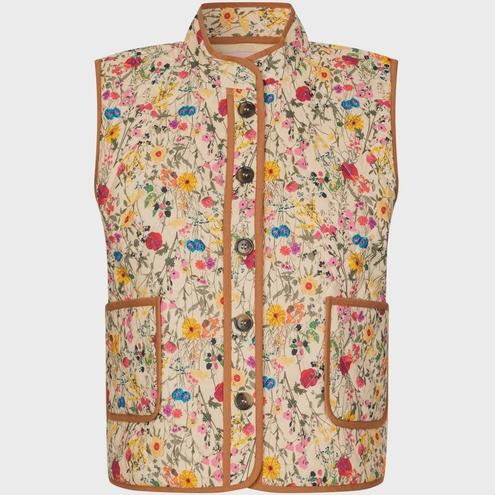 CairoLL Quilted Vest - Flower Print - Chillis & More NZ