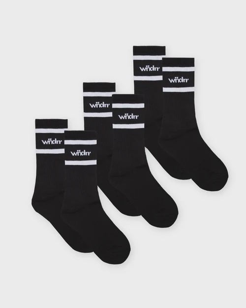 Challenger Socks 3 PK - Black - Chillis & More NZ
