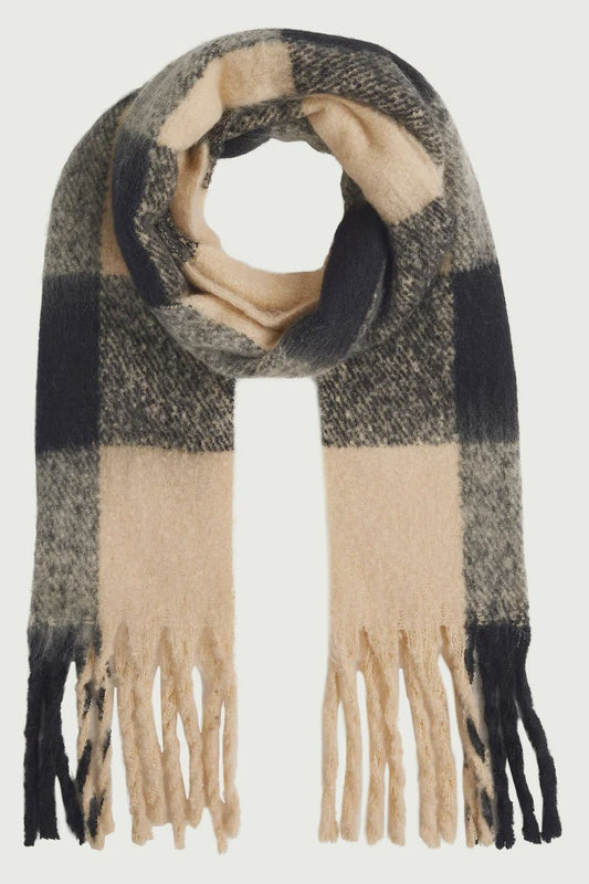 Check Scarf 2 - Tone - Black - Chillis & More NZ