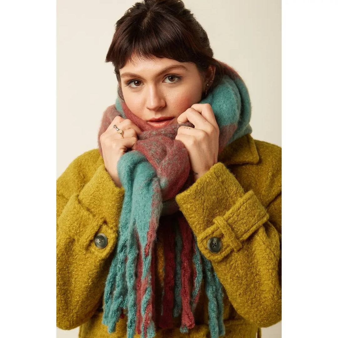 Check Scarf 2 - Tone - Rio Red - Chillis & More NZ