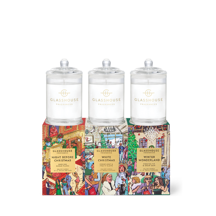 Christmas Trio - 3 X 60g Christmas Candles X26 - Chillis & More NZ