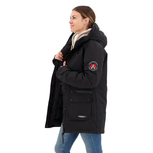 City Padded Parka Jacket - Black - Chillis & More NZ