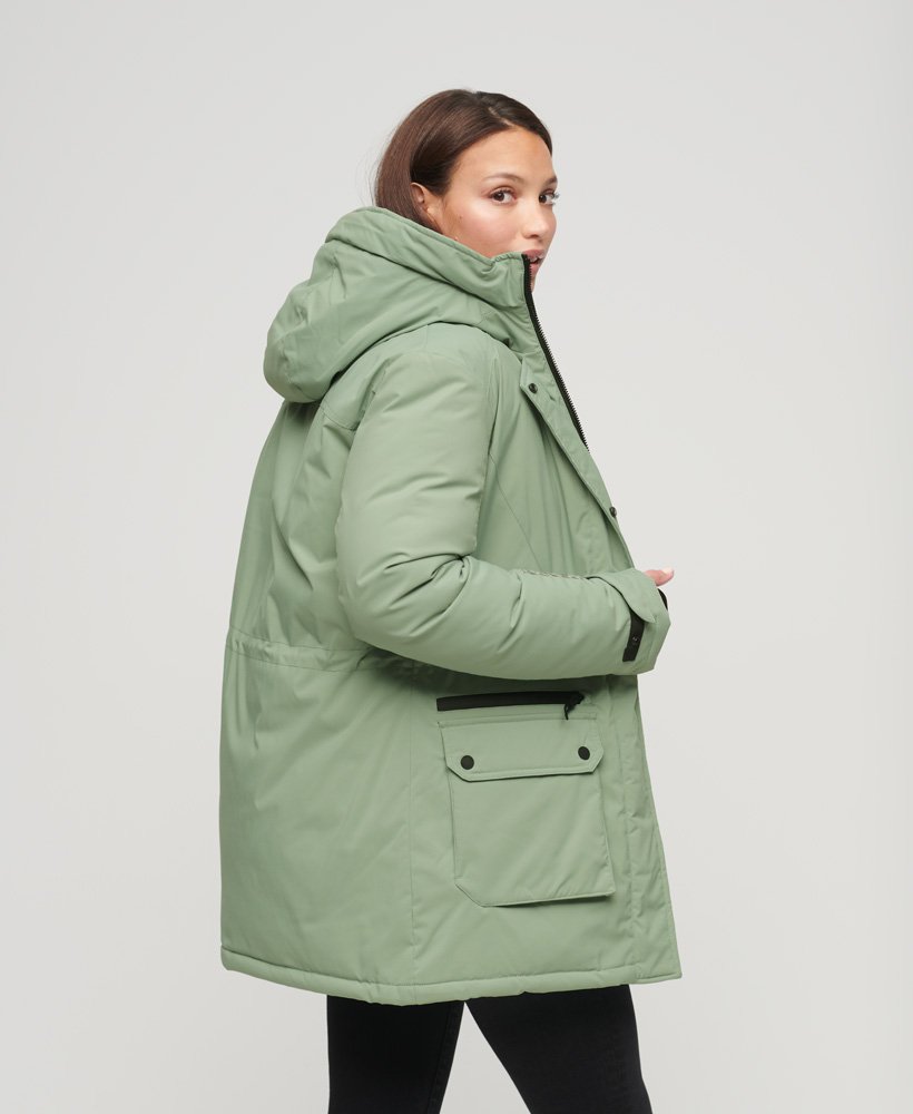 City Padded Parka Jacket - Sage Green - Chillis & More NZ