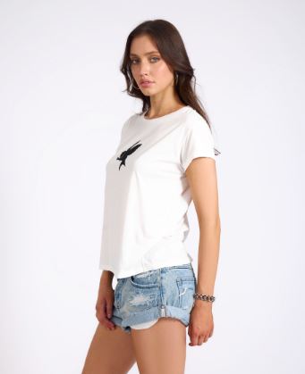 Classic Bird Tee - White - Chillis & More NZ