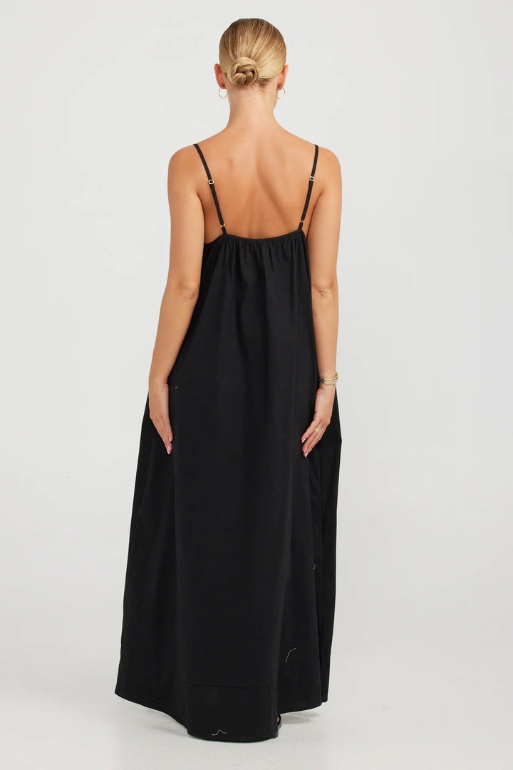 Clementine Maxi Dress - Black - Chillis & More NZ