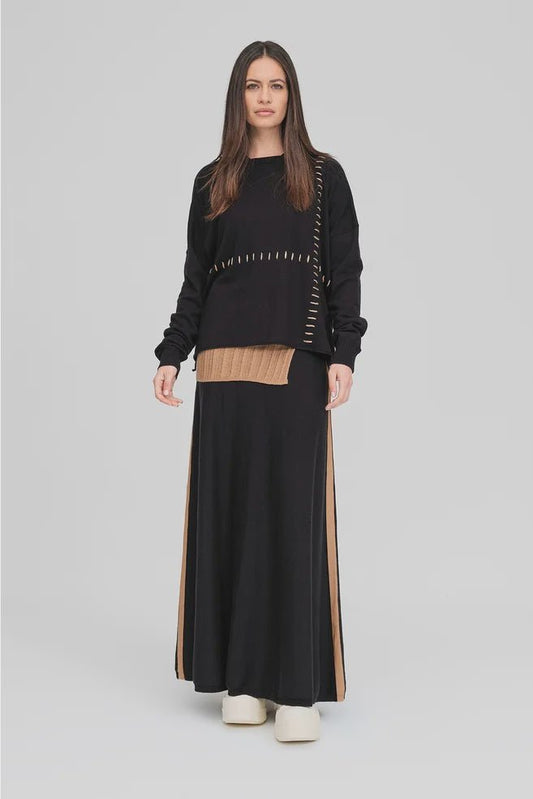 Complacent Skirt - Black/Toffee - Chillis & More NZ