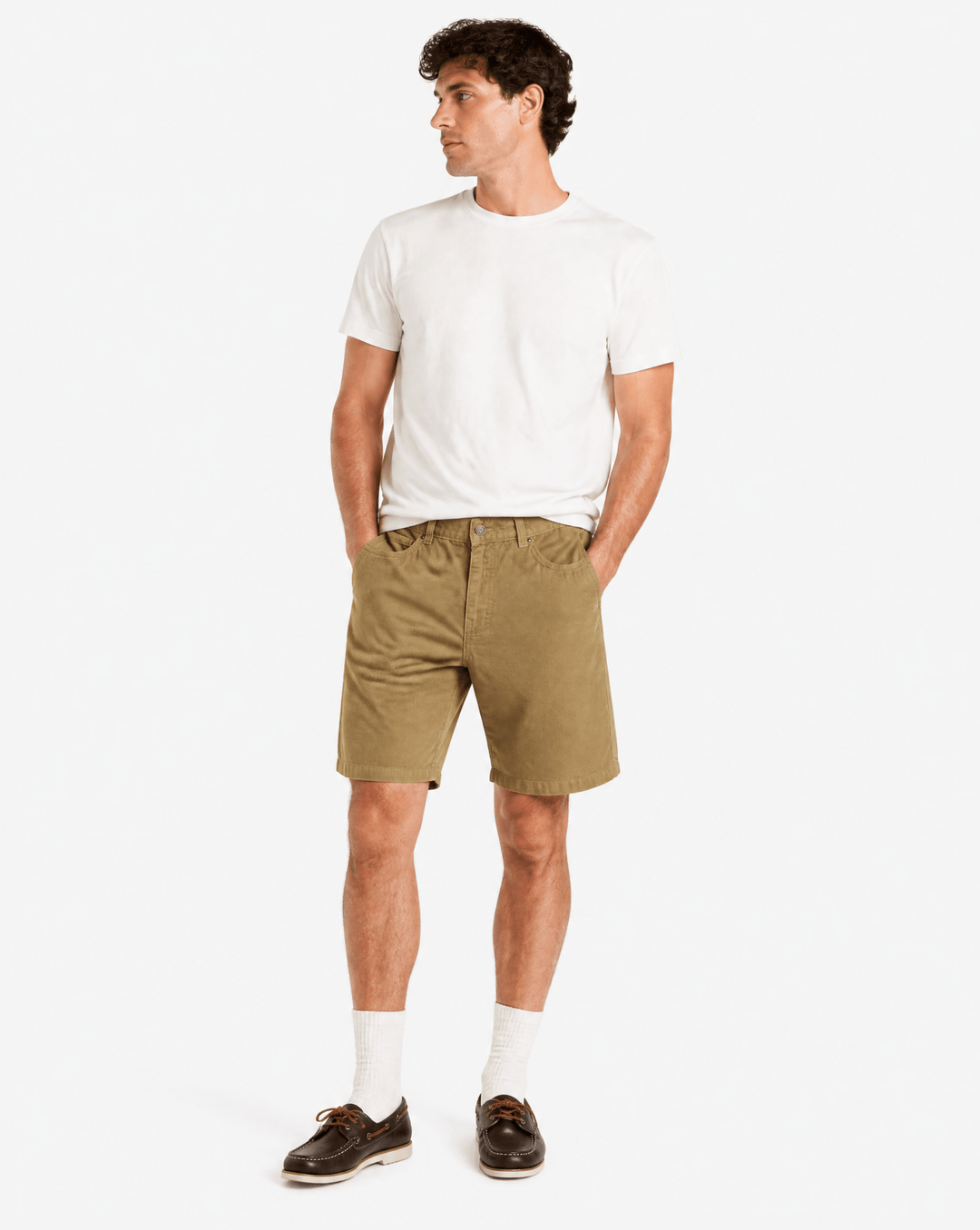 Corduroy 5 Pocket Short - Stone - Chillis & More NZ