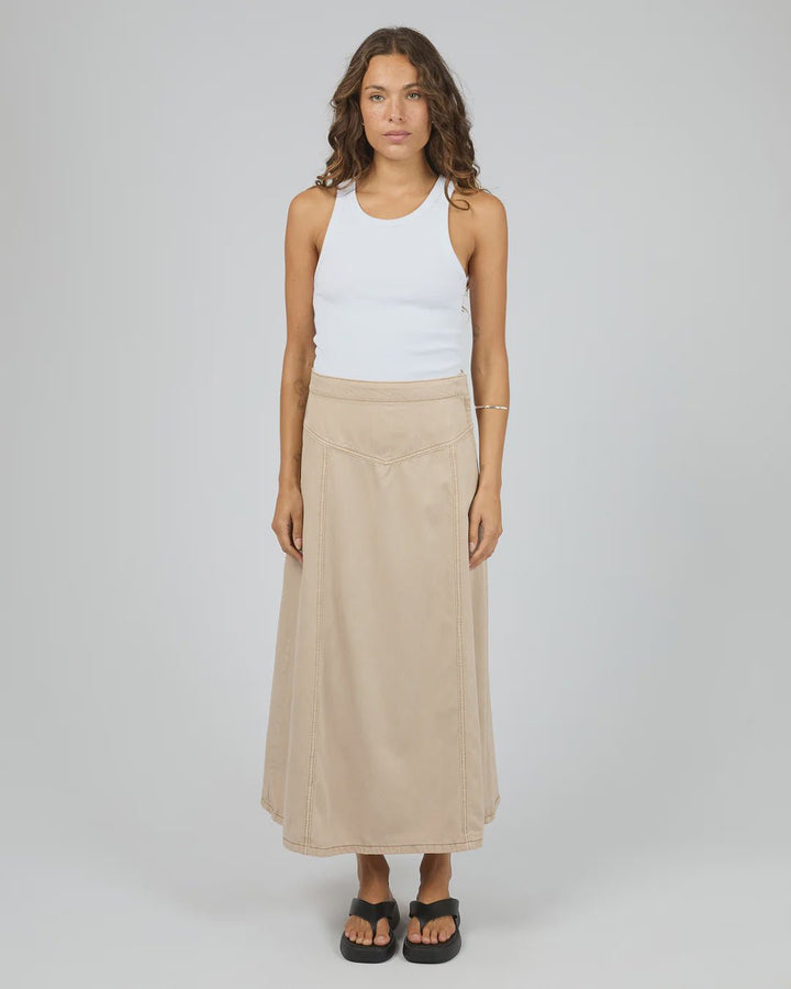 Cove Maxi Skirt - Beige - Chillis & More NZ
