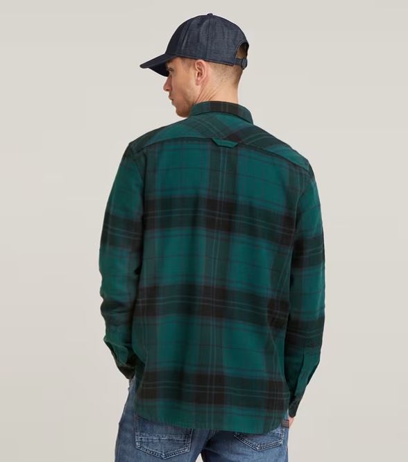 CPO Regular Shirt L/S - Bright Billet Green Luke Check - Chillis & More NZ