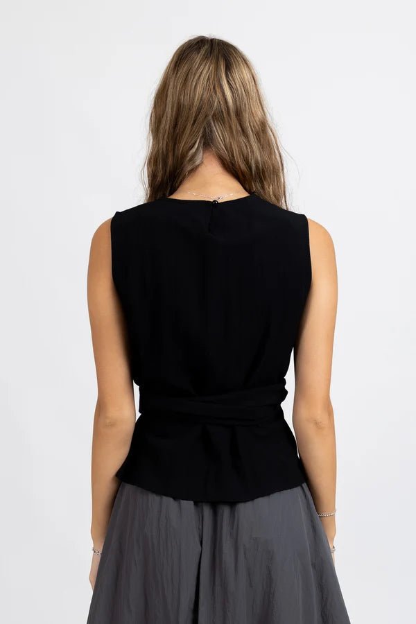Cross Me Top - Black - Chillis & More NZ