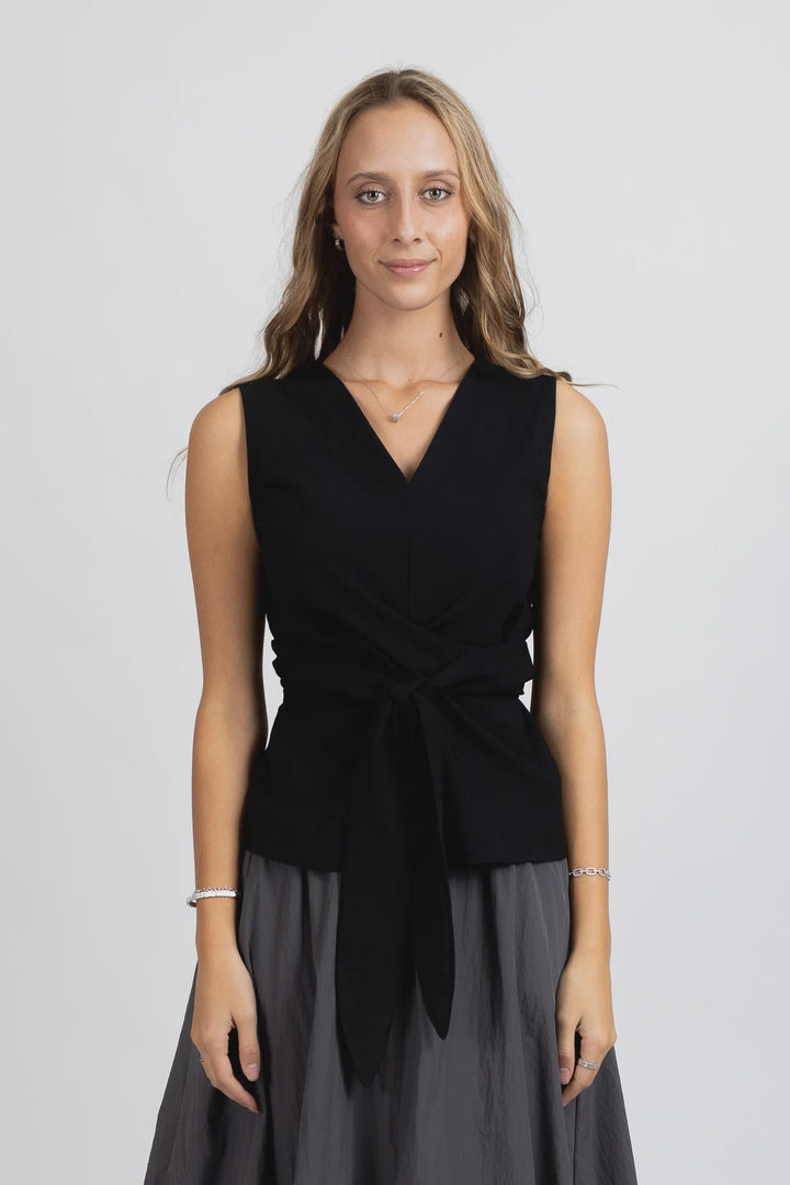 Cross Me Top - Black - Chillis & More NZ