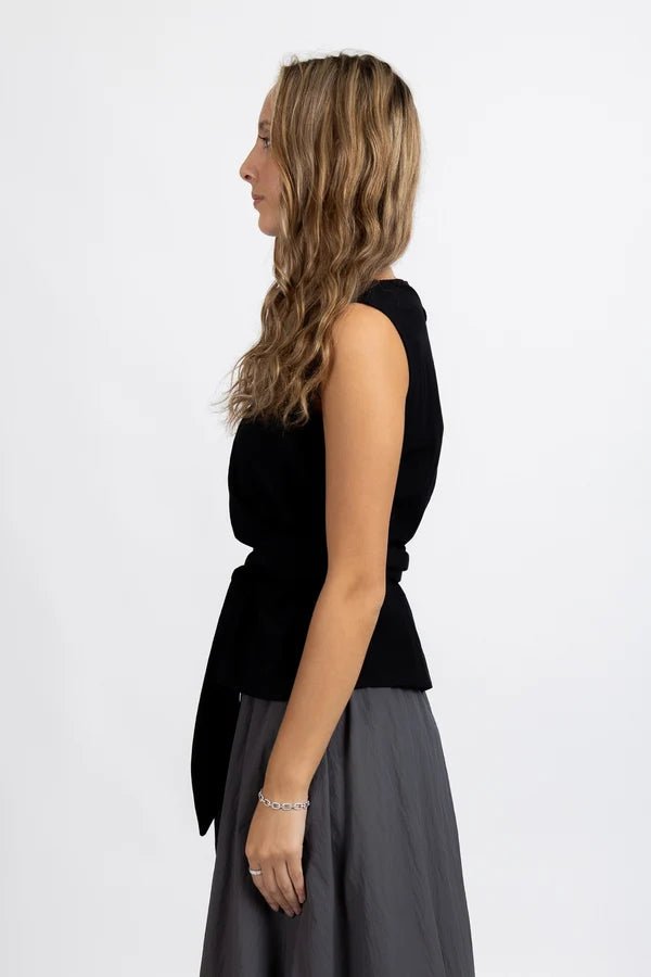 Cross Me Top - Black - Chillis & More NZ