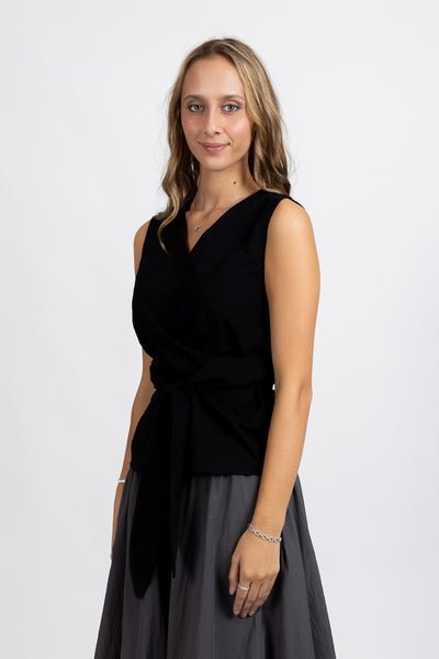 Cross Me Top - Black - Chillis & More NZ