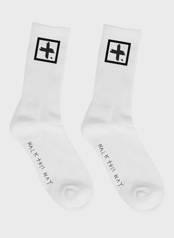 Cube Socks 2 Pack - White/Black - Chillis & More NZ