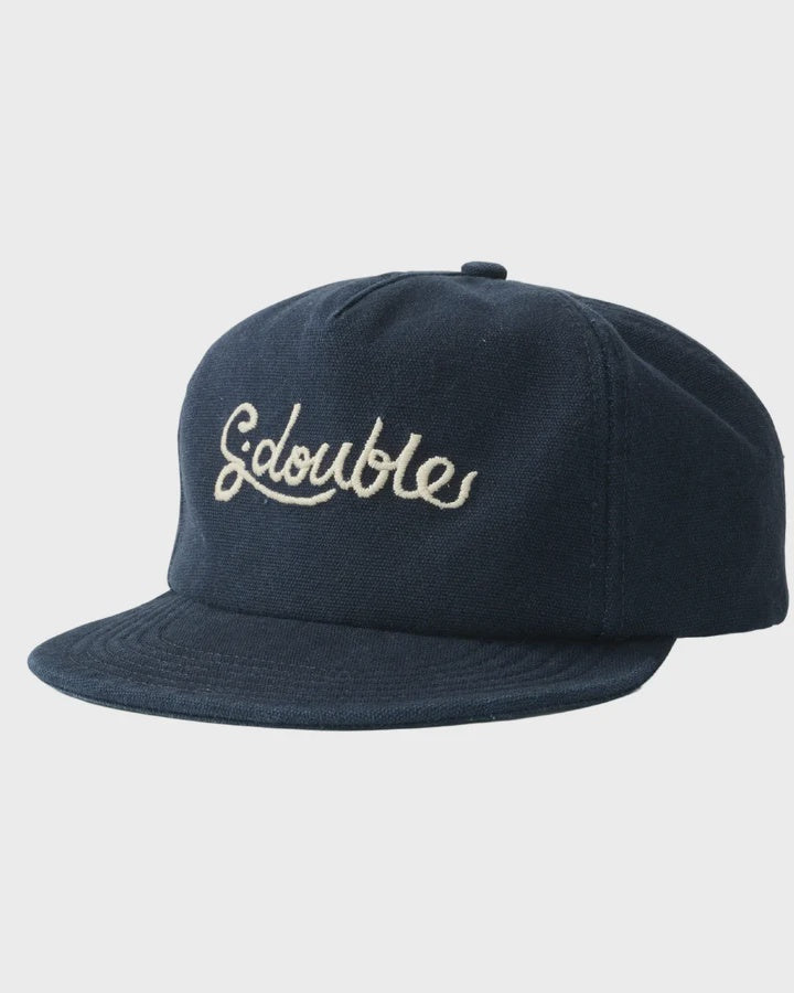 Cursive Fold Up 5 Panel Cap - Indigo - Chillis & More NZ