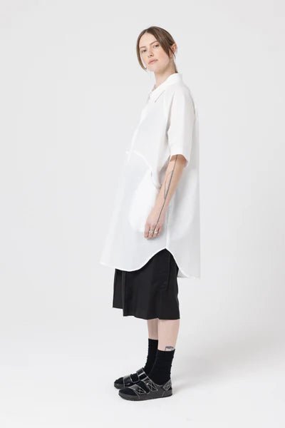 Curve Shirt Jacket - White - Chillis & More NZ