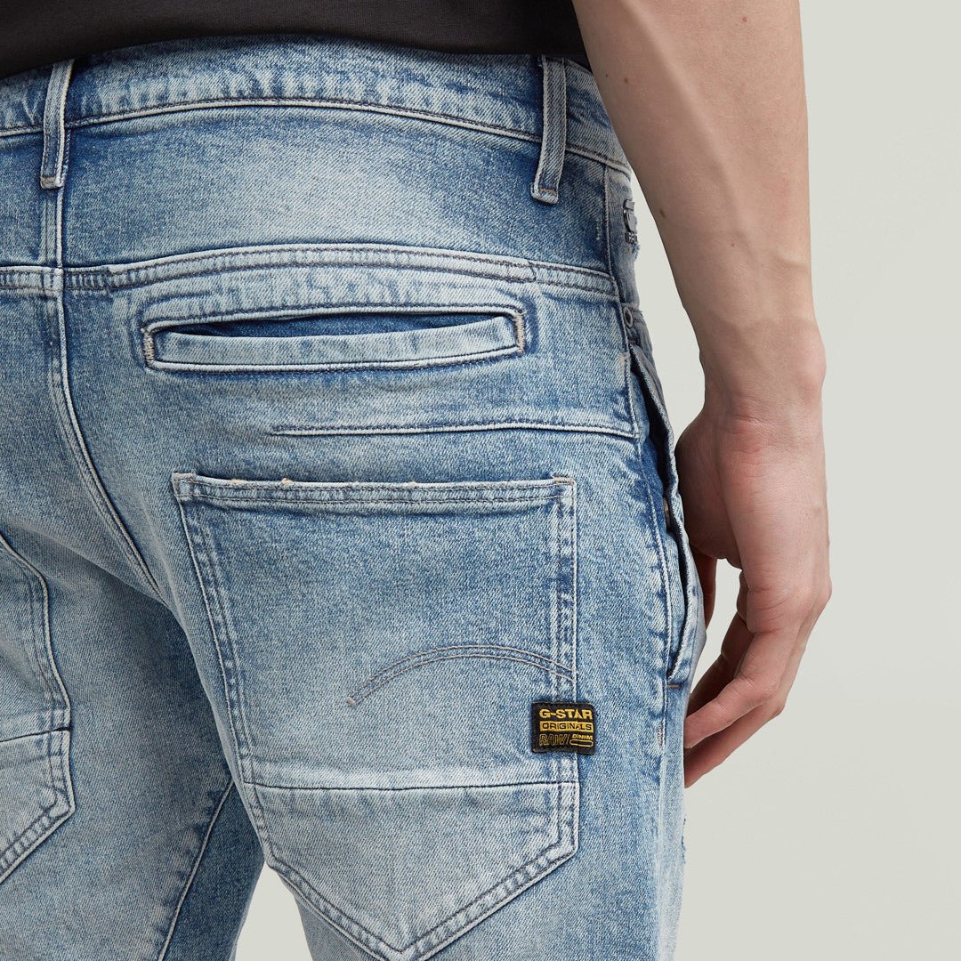 D - Staq 3D Slim Jean - Vintage Antalya Blue Destroyed - Chillis & More NZ