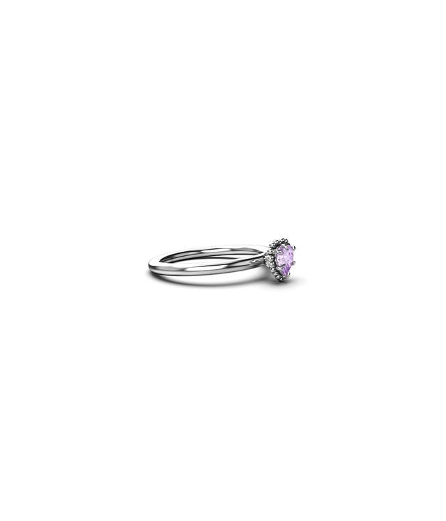Dahlia's Heart Ring - Pink Amethyst - Chillis & More NZ