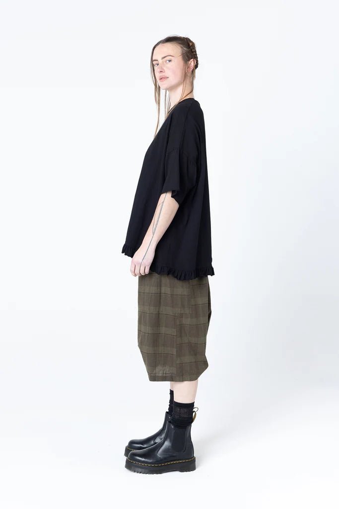 Dance Tee - Black Seersucker - Chillis & More NZ