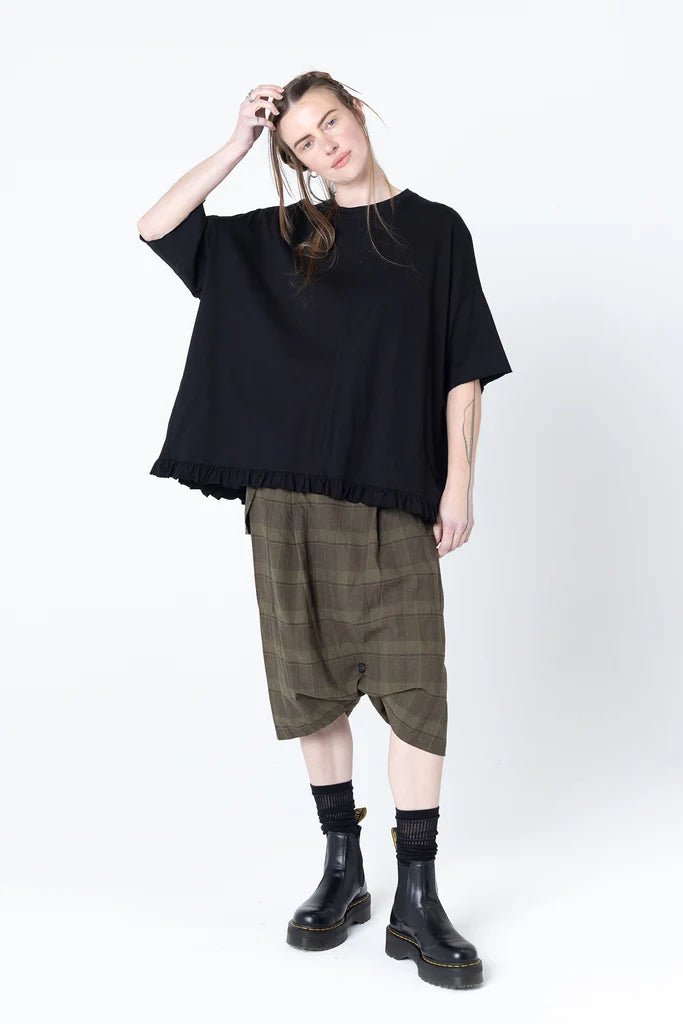 Dance Tee - Black Seersucker - Chillis & More NZ
