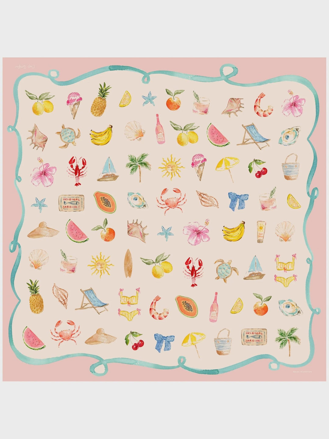 Dark Hampton - The DH x Cass Deller Little Cove Silk Petite Scarf - Chillis & More NZ