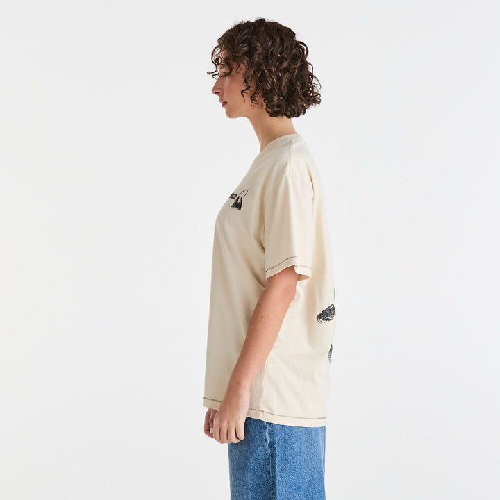 Dark Minds Slouch Tee - Soft Ecru - Chillis & More NZ