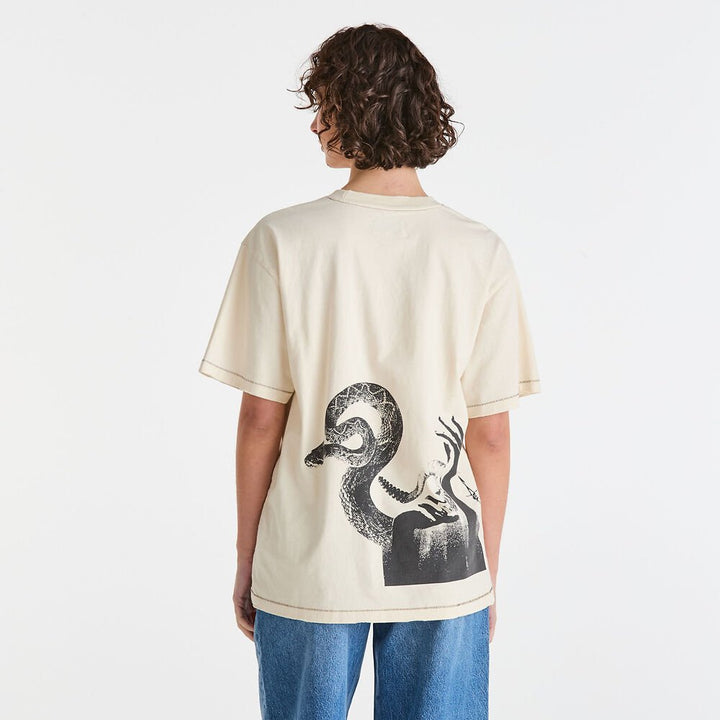 Dark Minds Slouch Tee - Soft Ecru - Chillis & More NZ