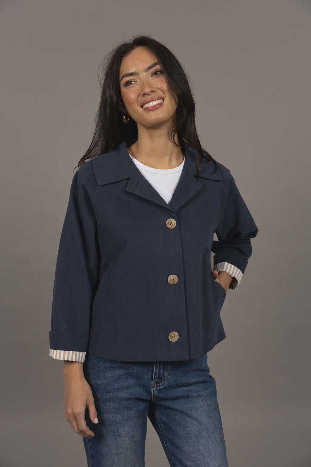 Dash Coat - Navy - Chillis & More NZ