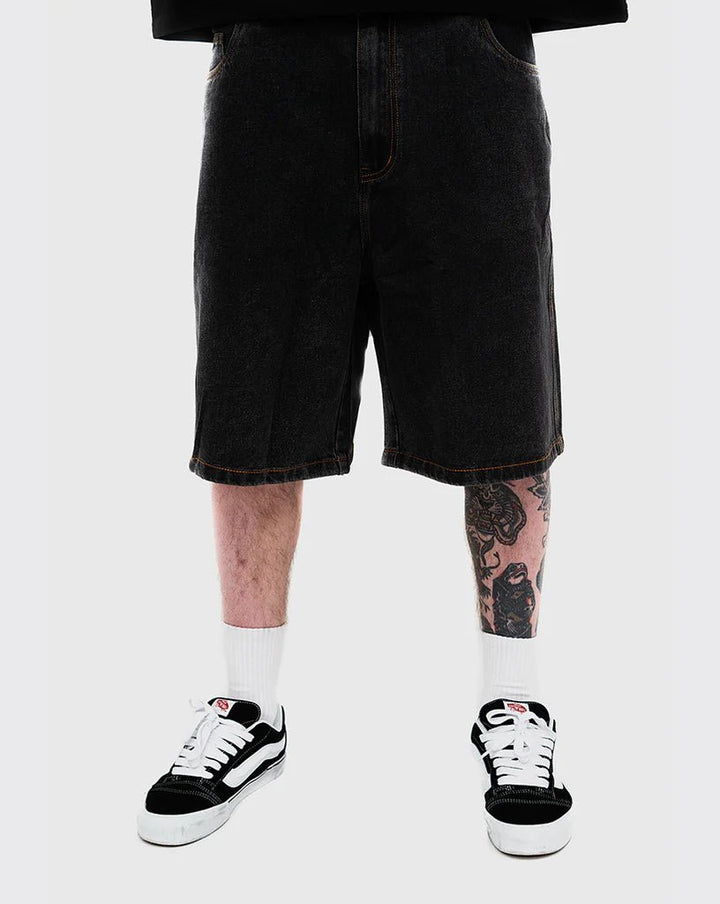 Denim Standard Short - Washed Black - Chillis & More NZ