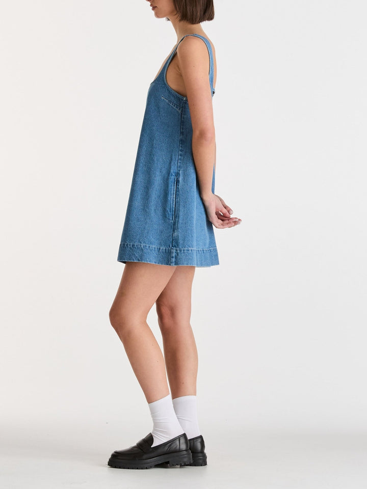 Denim Swing Dress - Admire Indigo - Chillis & More NZ