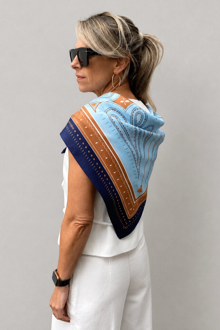 DH x Ellie Compton The Lawrie Silk Scarf - Chillis & More NZ