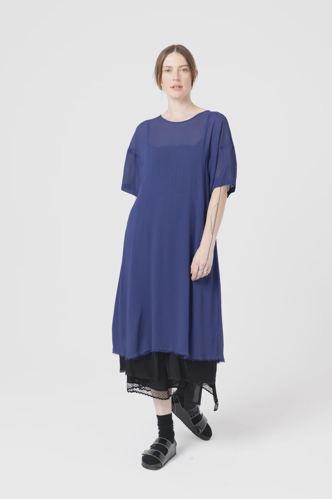 Dimensional Dress - Cobalt - Chillis & More NZ