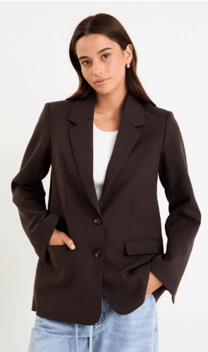 Diploma Dark Chocolate Blazer - Chillis & More NZ