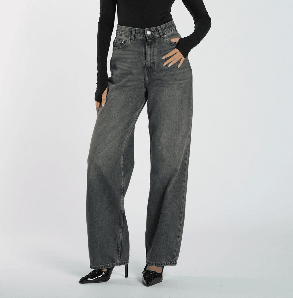 Donna High Relaxed Jean - Mid Grey Used - Chillis & More NZ