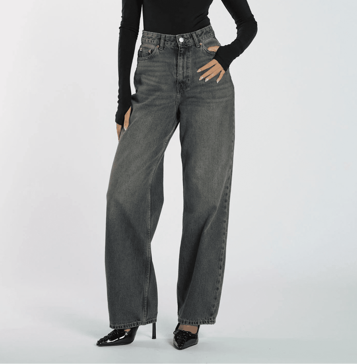 Donna High Relaxed Jean - Mid Grey Used - Chillis & More NZ