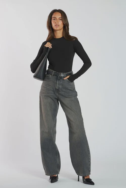 Donna High Relaxed Jean - Mid Grey Used - Chillis & More NZ