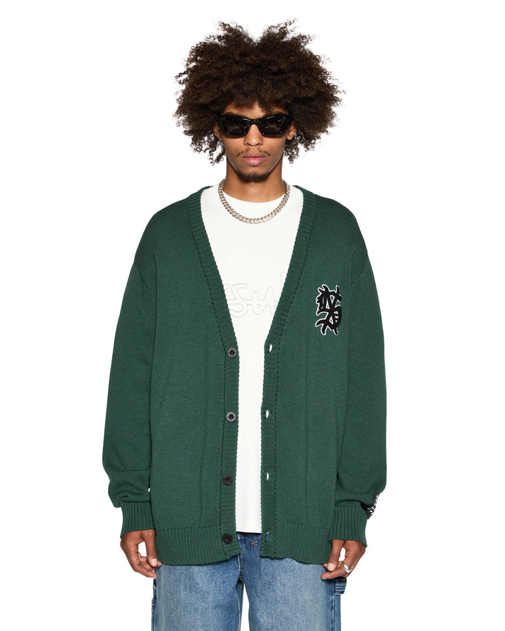 Dug Out Knit Cardigan - Military - Chillis & More NZ