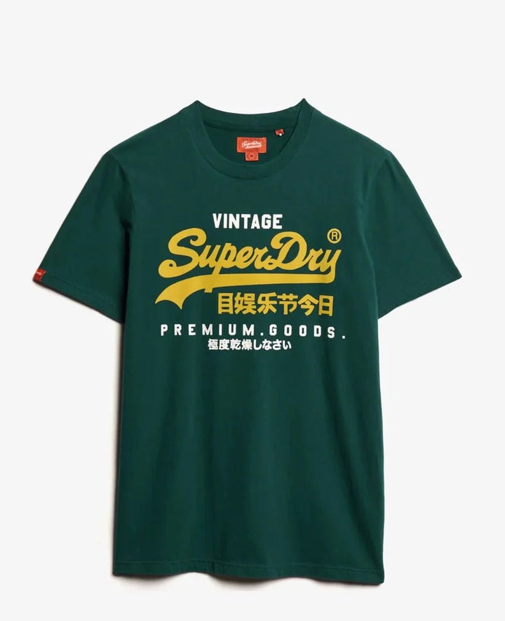 Duo Vintage Logo T Shirt - Dark Pine Green - Chillis & More NZ