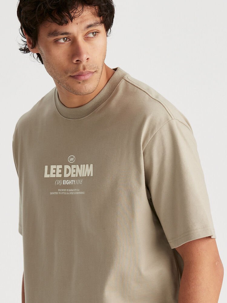 Eighty Nine Baggy Tee - Vintage Khaki - Chillis & More NZ