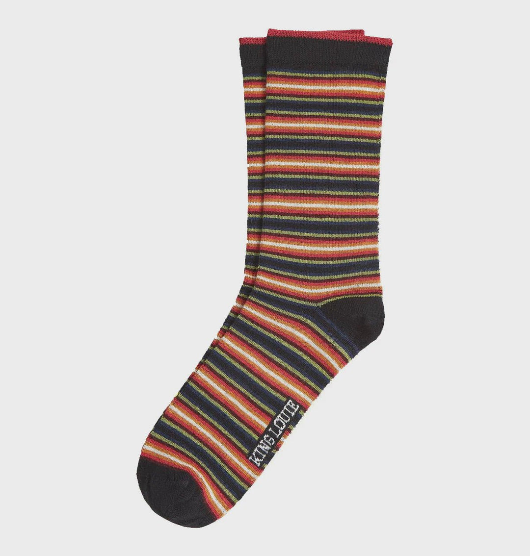 Eira Stripe Socks - Black - Chillis & More NZ
