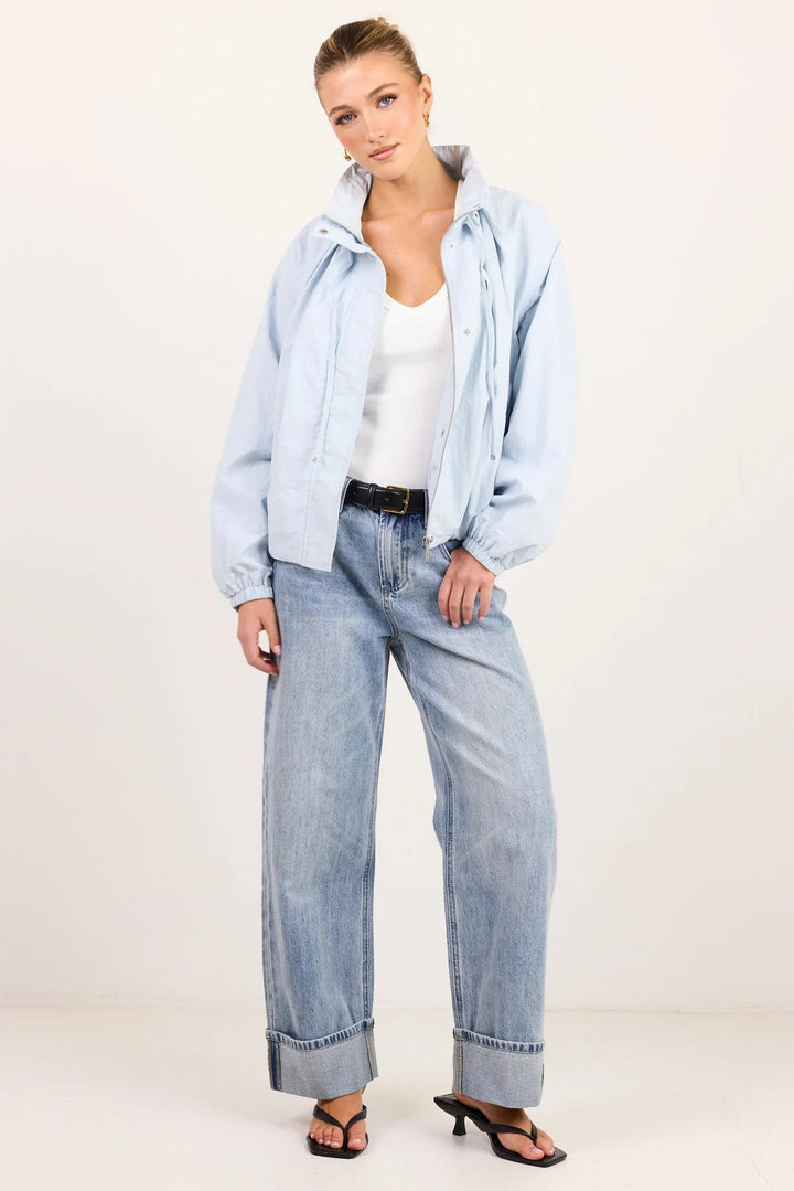 Element Ice Blue Funnel Neck Bomber Jacket - Chillis & More NZ