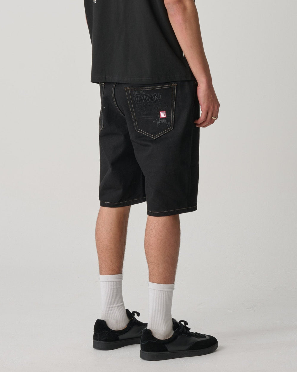 EMB 5 Pocket Short - Black Wash - Chillis & More NZ